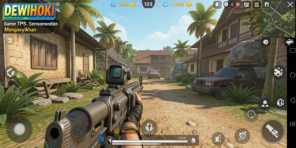 Tampilan utama gameplay DEWIHOKI dengan aksi mendebarkan.