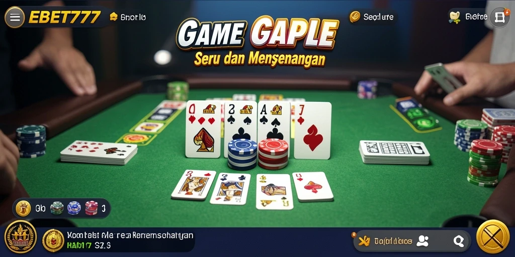 Tampilan gameplay seru Gaple di EBET777.