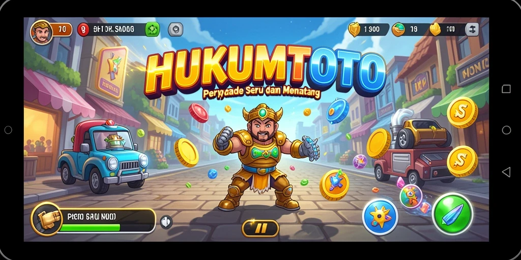 Tampilan gameplay menarik dari HUKUMTOTO yang penuh warna.