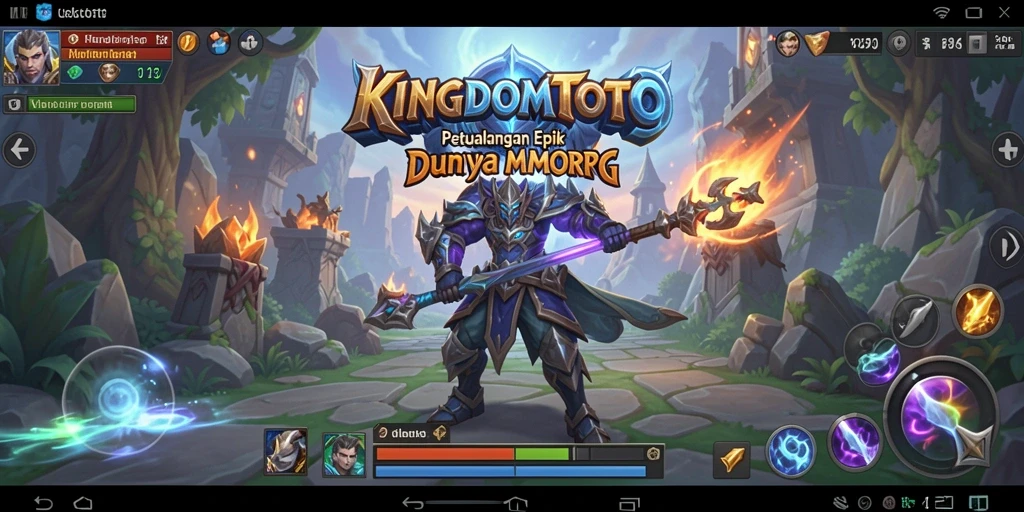 Tampilan gameplay KINGDOMTOTO menunjukkan aksi pertarungan yang mendebarkan.