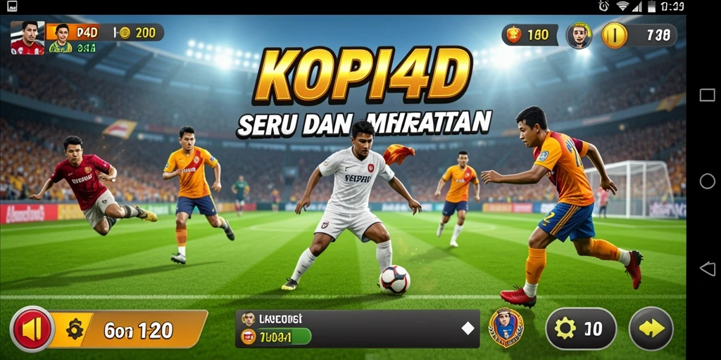 Screenshot gameplay KOPI4D menampilkan aksi seru dalam olahraga.