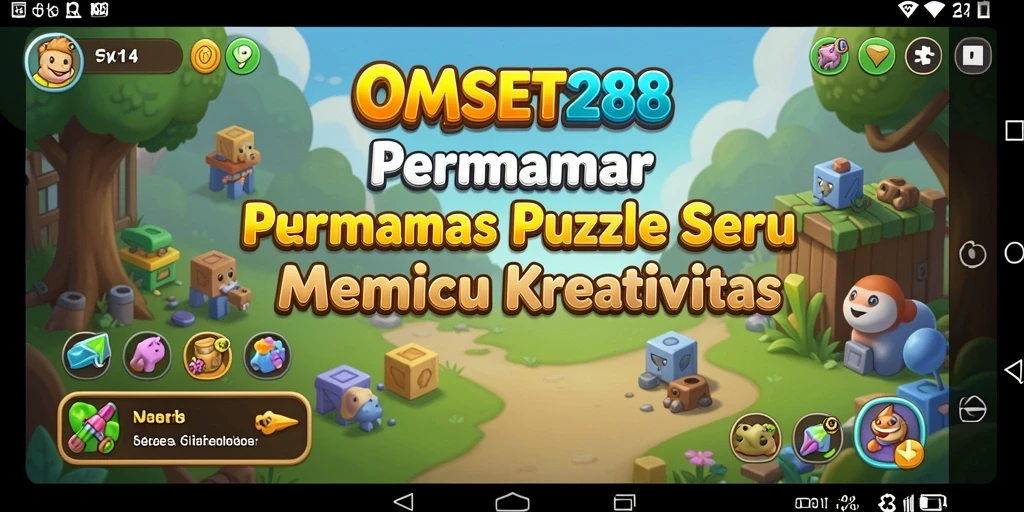 Tampilan gameplay menarik dari OMSET288 yang menampilkan berbagai puzzle.