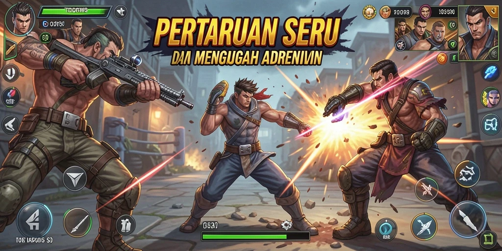 Tampilan gameplay TOOPGWS yang penuh aksi dan seru.